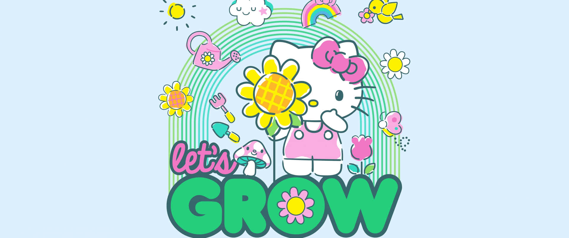Hello Kitty Lets Grow Sanrio Aesthetic Wallpaper