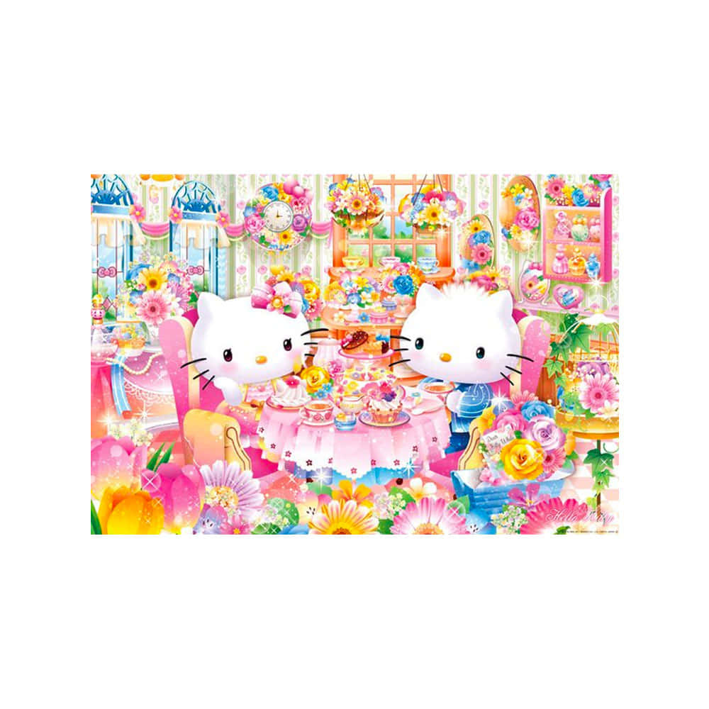 Hello Kitty On A Date Sanrio Pfp Wallpaper
