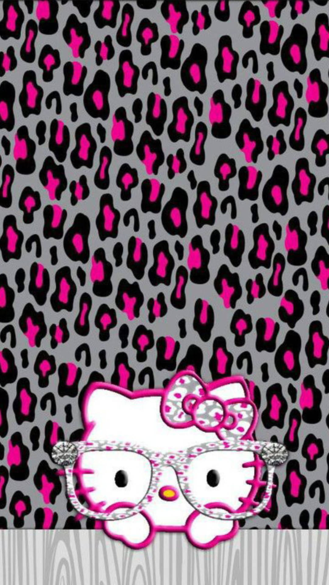 Hello Kitty On Cute Leopard Print