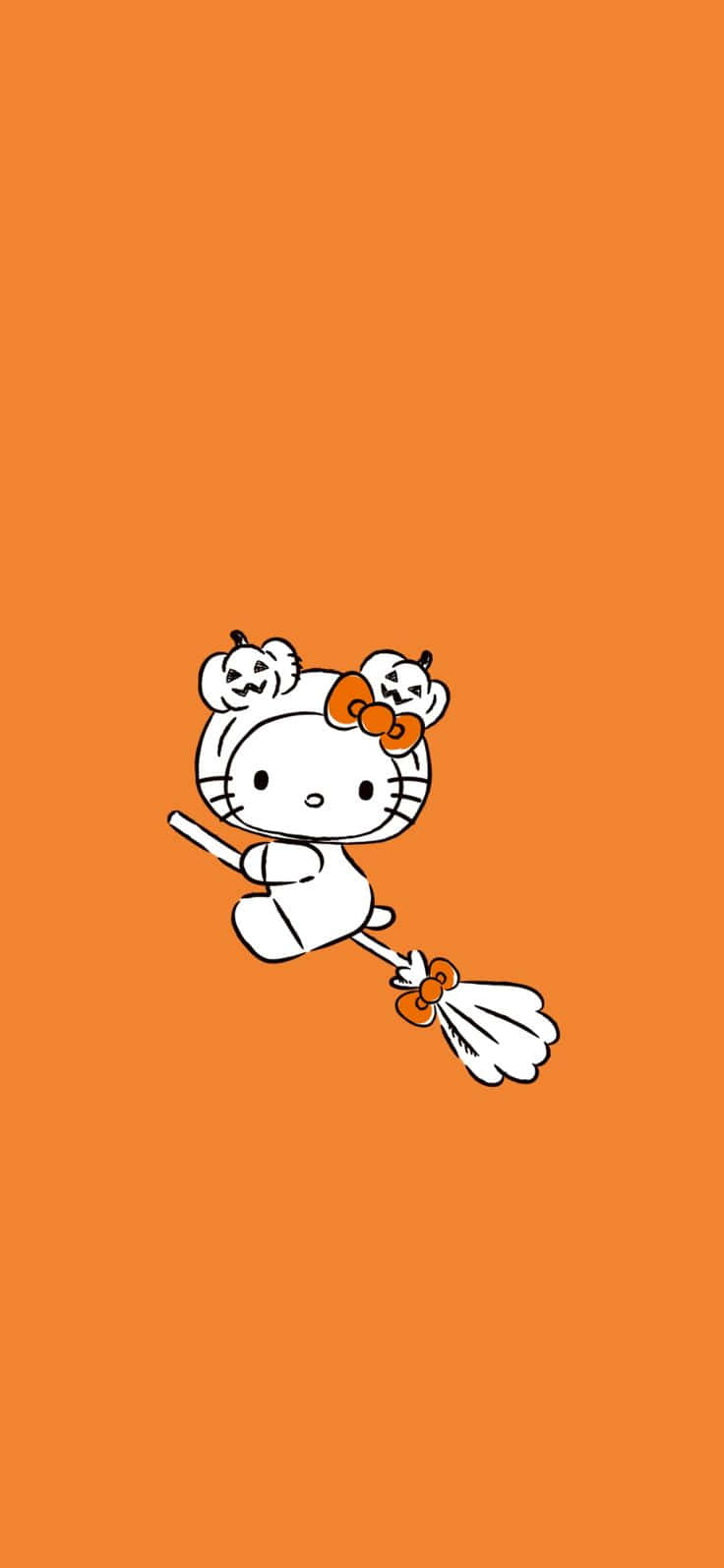 Hello Kitty Orange Background Wallpaper