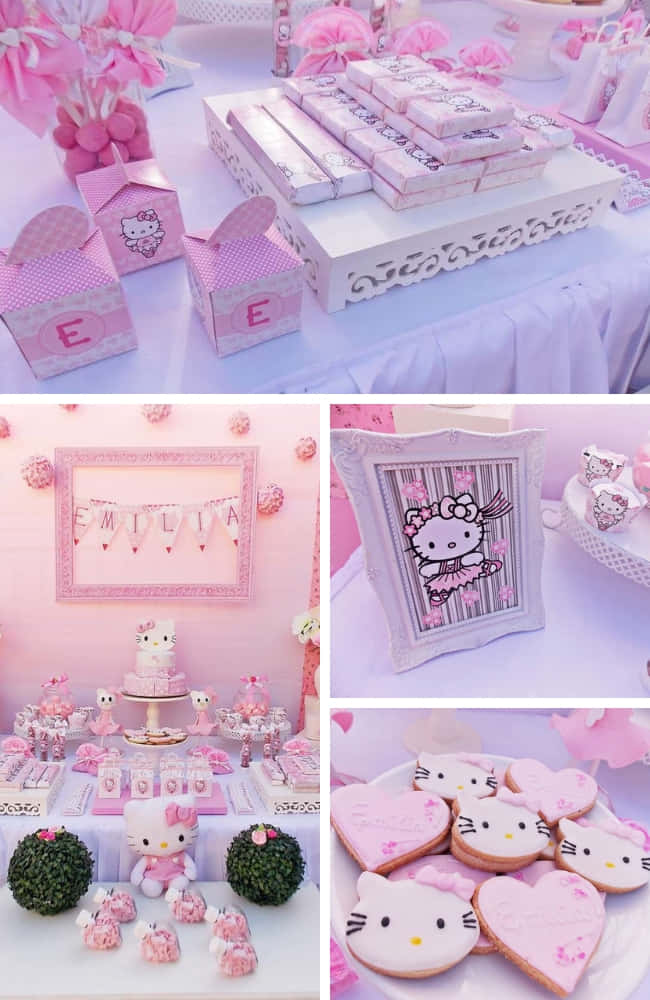 Adorable Hello Kitty Party Celebration Wallpaper