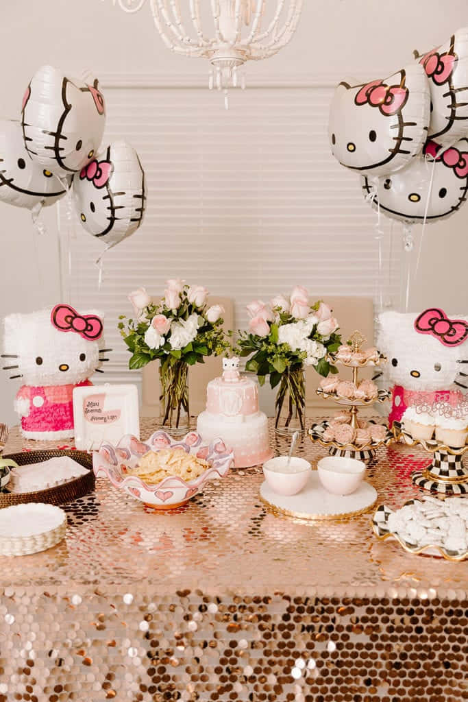 "Celebrate with Hello Kitty: A Fun and Adorable Party" Wallpaper
