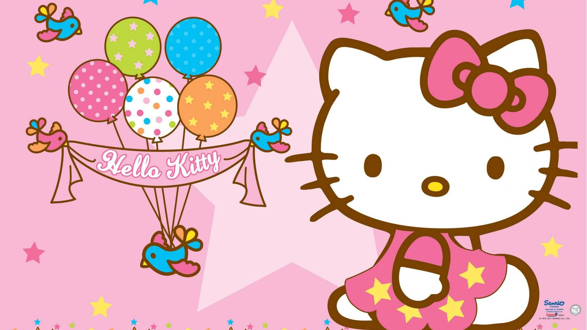 Let's Celebrate! Hello Kitty Party Balloons! Wallpaper