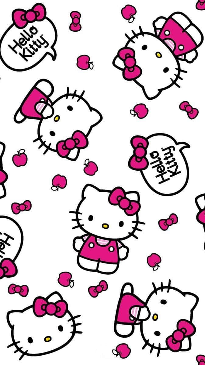 Hello Kitty Pattern Wallpaper Wallpaper