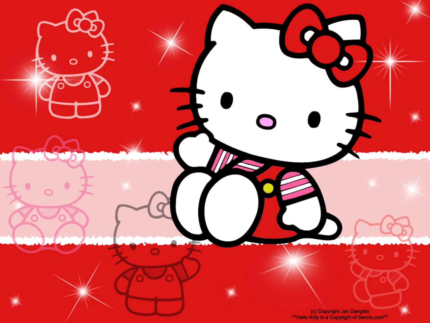 Desbloqueala Diversión Y La Exploración Con Una Pc De Hello Kitty. Fondo de pantalla
