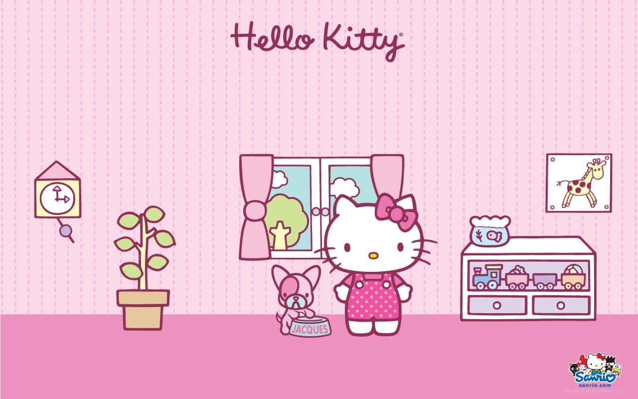 Aproveitediversão E Fofura Com O Pc Hello Kitty. Papel de Parede