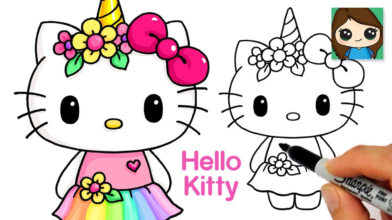 Einefröhliche Hello Kitty Begrüßt Dich!