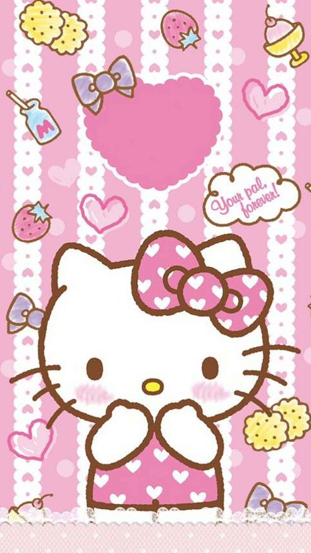 Hello Kitty Pink Background Wallpaper