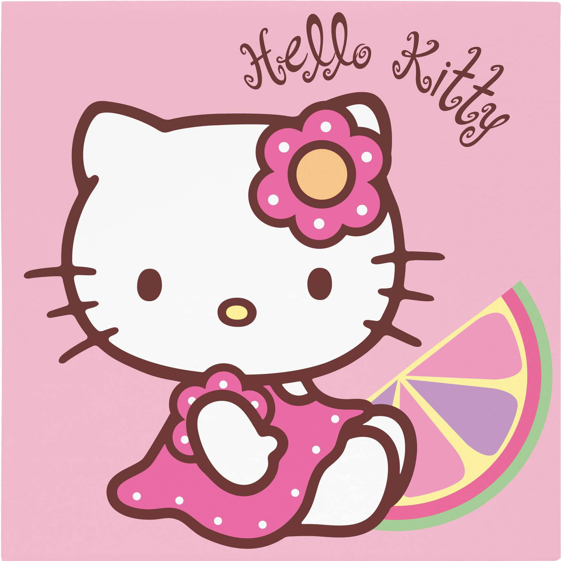 Hello Kitty Pink Background Wallpaper