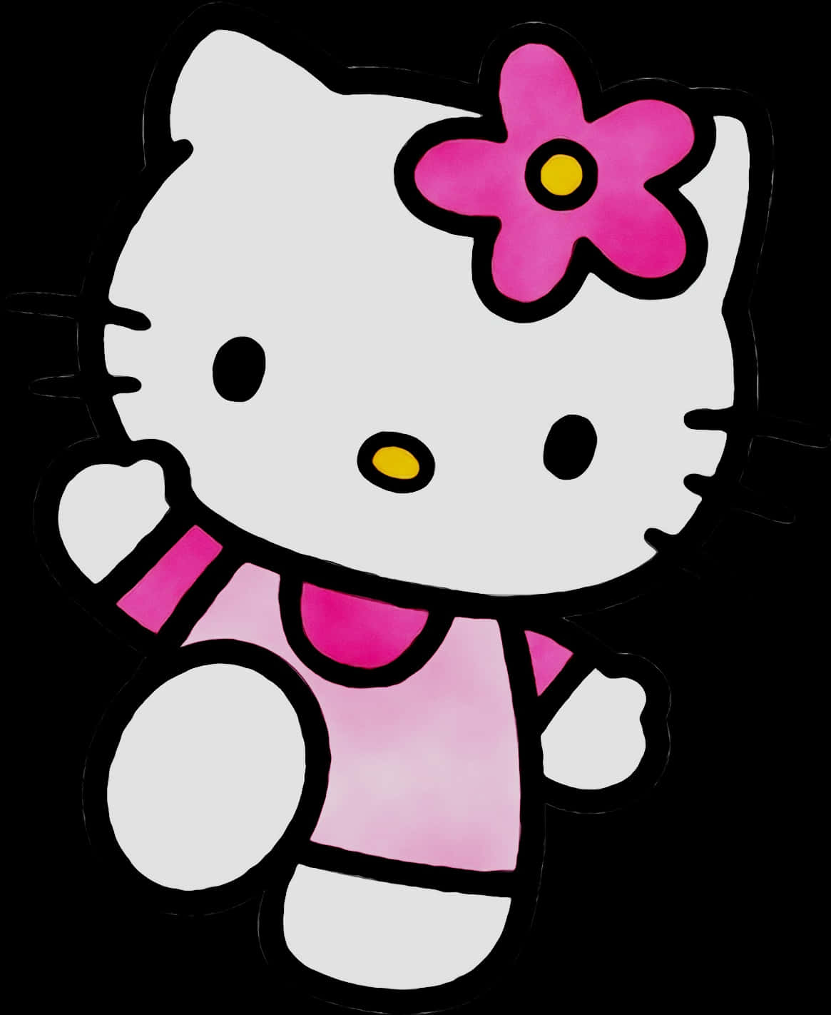 Hello Kitty Pink Flower PNG