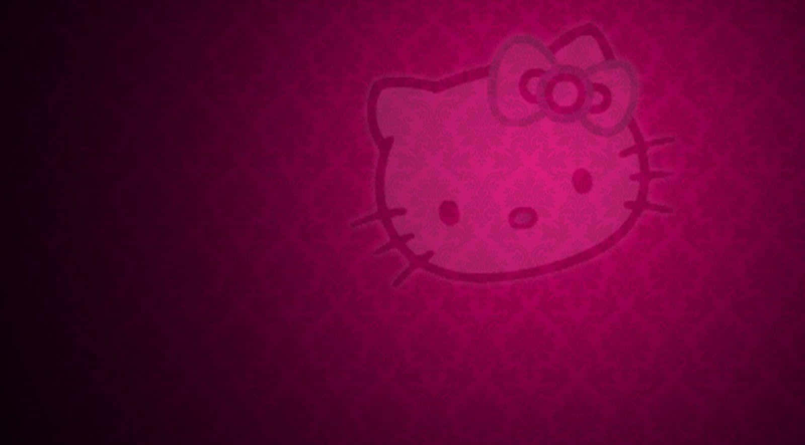 Hello Kitty Pink Gradient Background Wallpaper