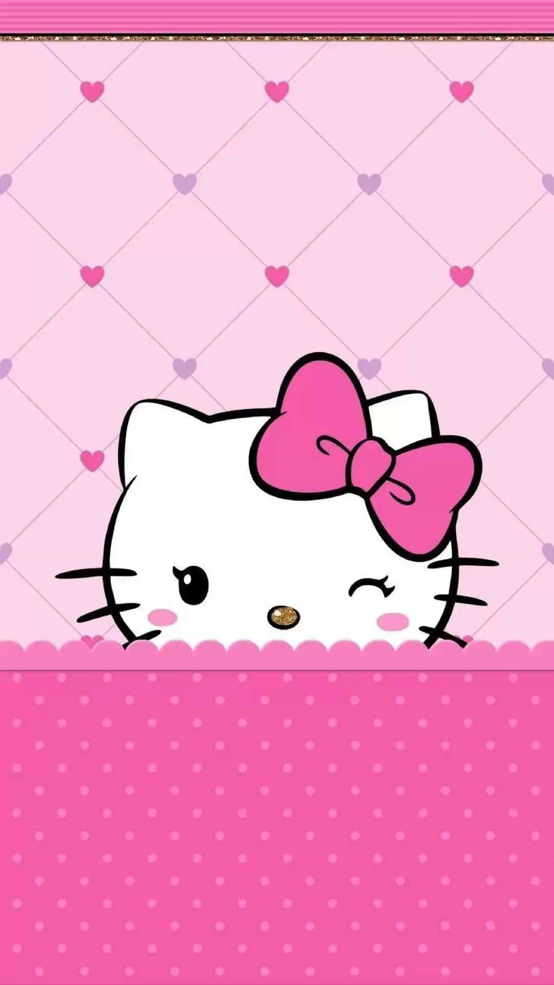 Hello Kitty Pink Hearts Phone Wallpaper Wallpaper