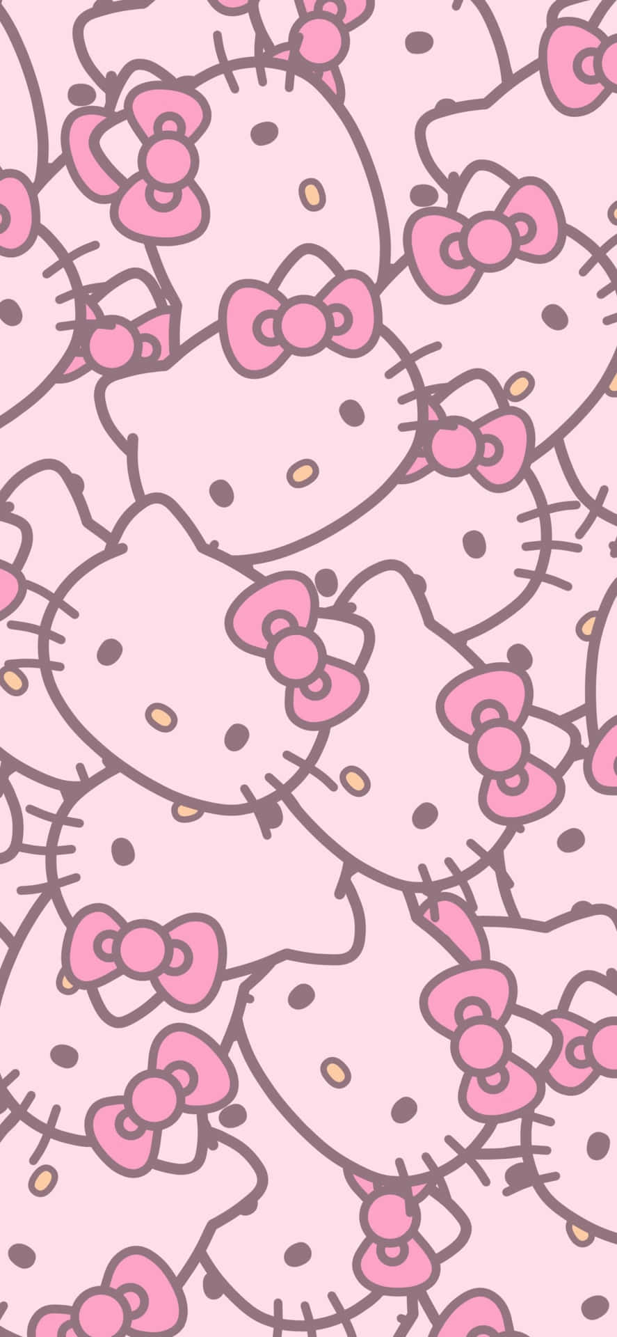 Hello Kitty Pink Pattern Aesthetic.jpg Wallpaper