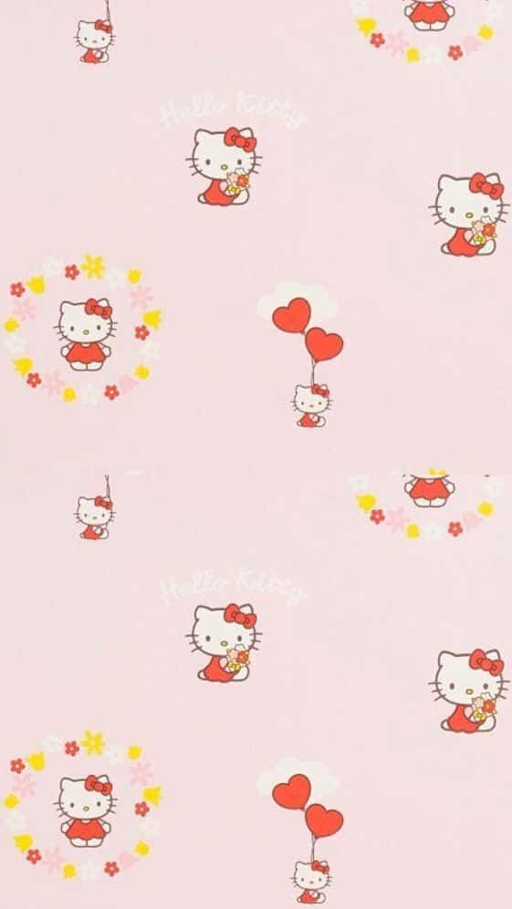 Hello Kitty Pink Pattern Wallpaper