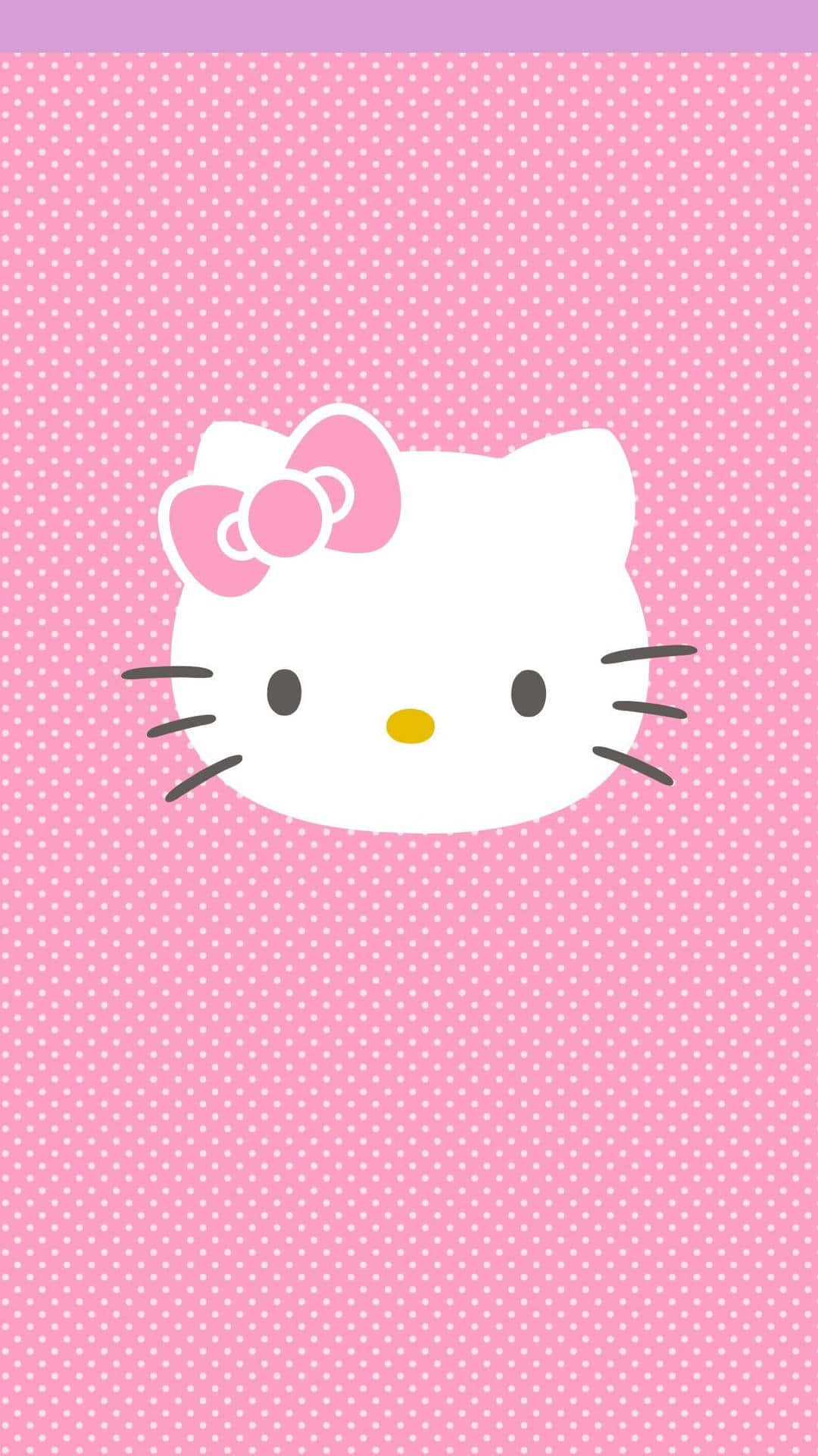 Hello Kitty Pink Polka Dot Background Wallpaper