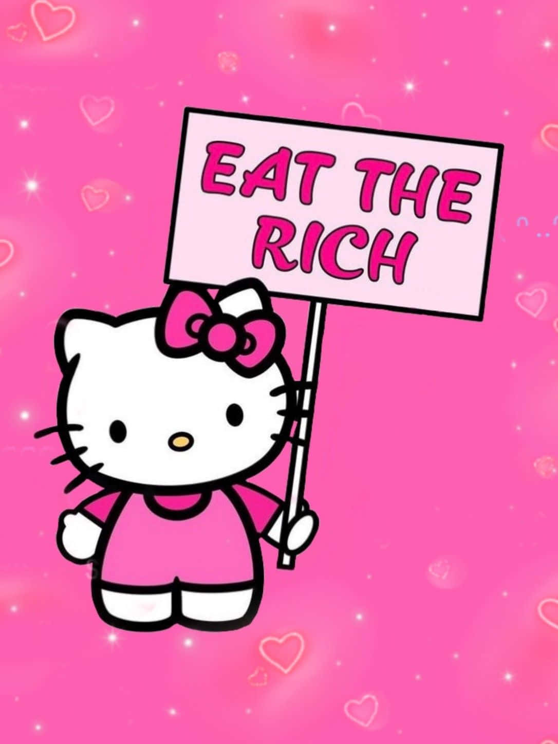 Hello Kitty Protest Sign Wallpaper