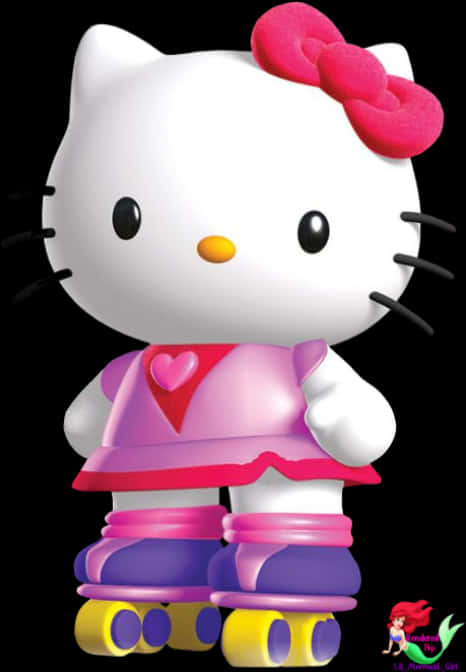 Hello Kitty Roller Skating PNG