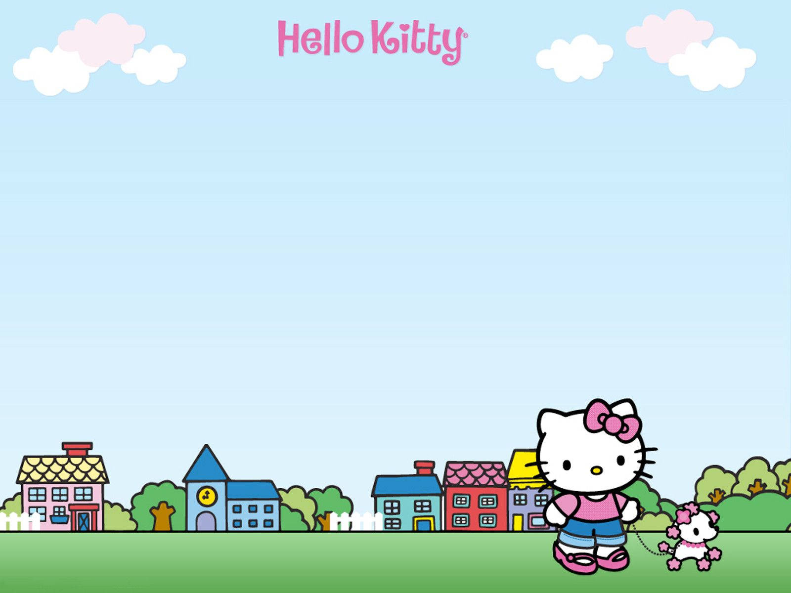 Nyd et sjovt tidspunkt med Hello Kitty i Sanrio-landsbyen. Wallpaper