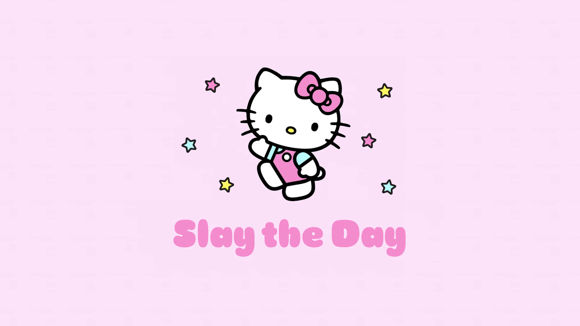 Download Hello Kitty Slaythe Day Motivation Wallpaper | Wallpapers.com