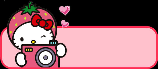 Hello Kitty Strawberry Camera PNG