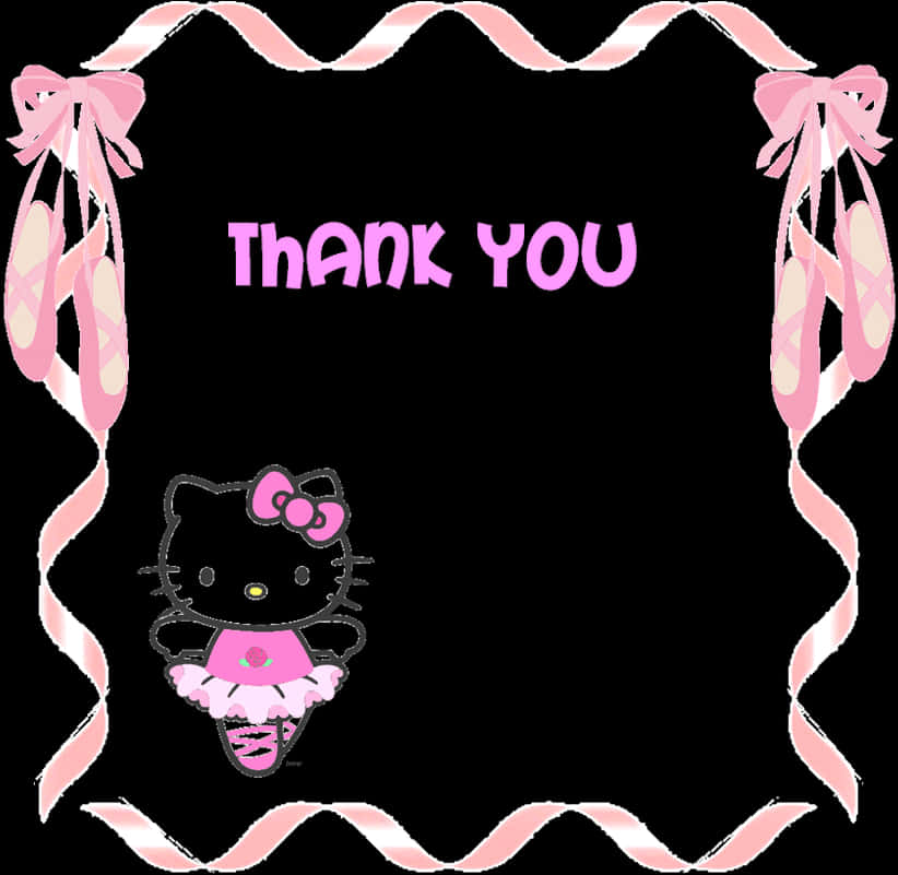 Hello Kitty Thank You Card PNG
