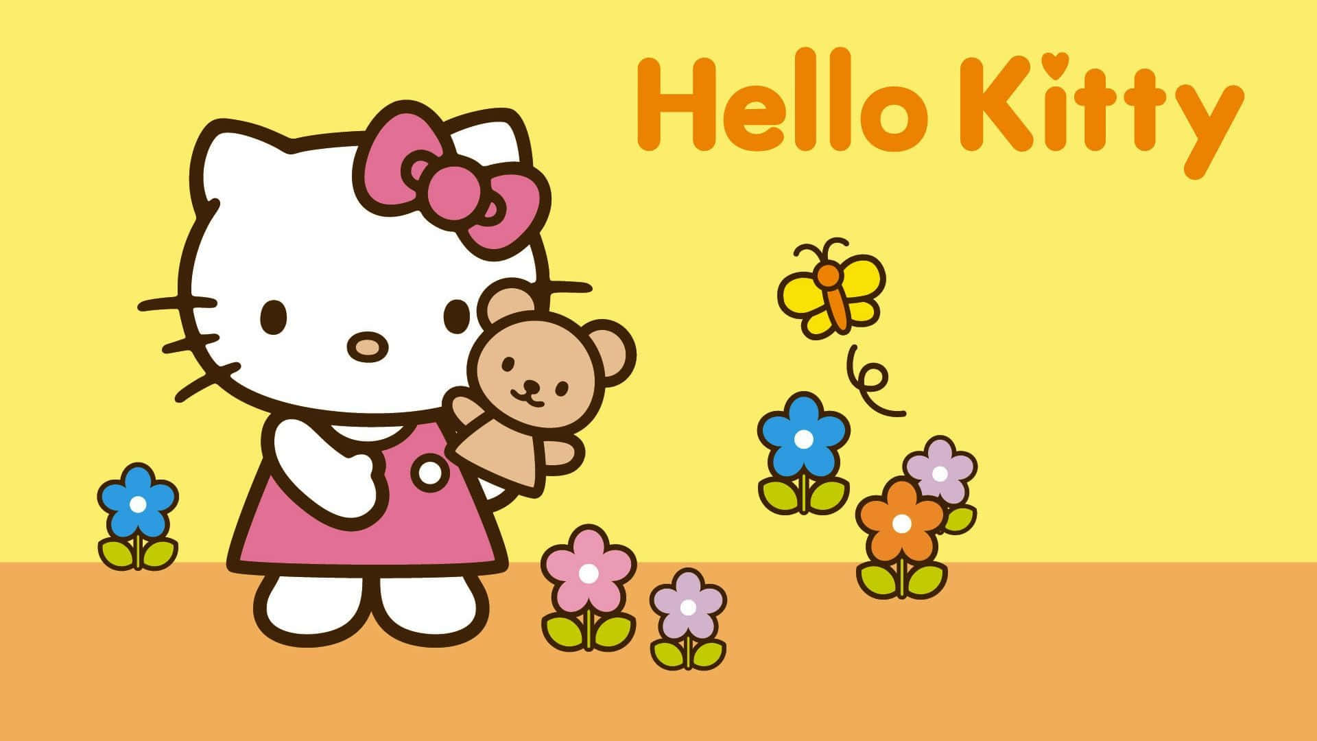 Festeggiail Ringraziamento Con Hello Kitty Sfondo