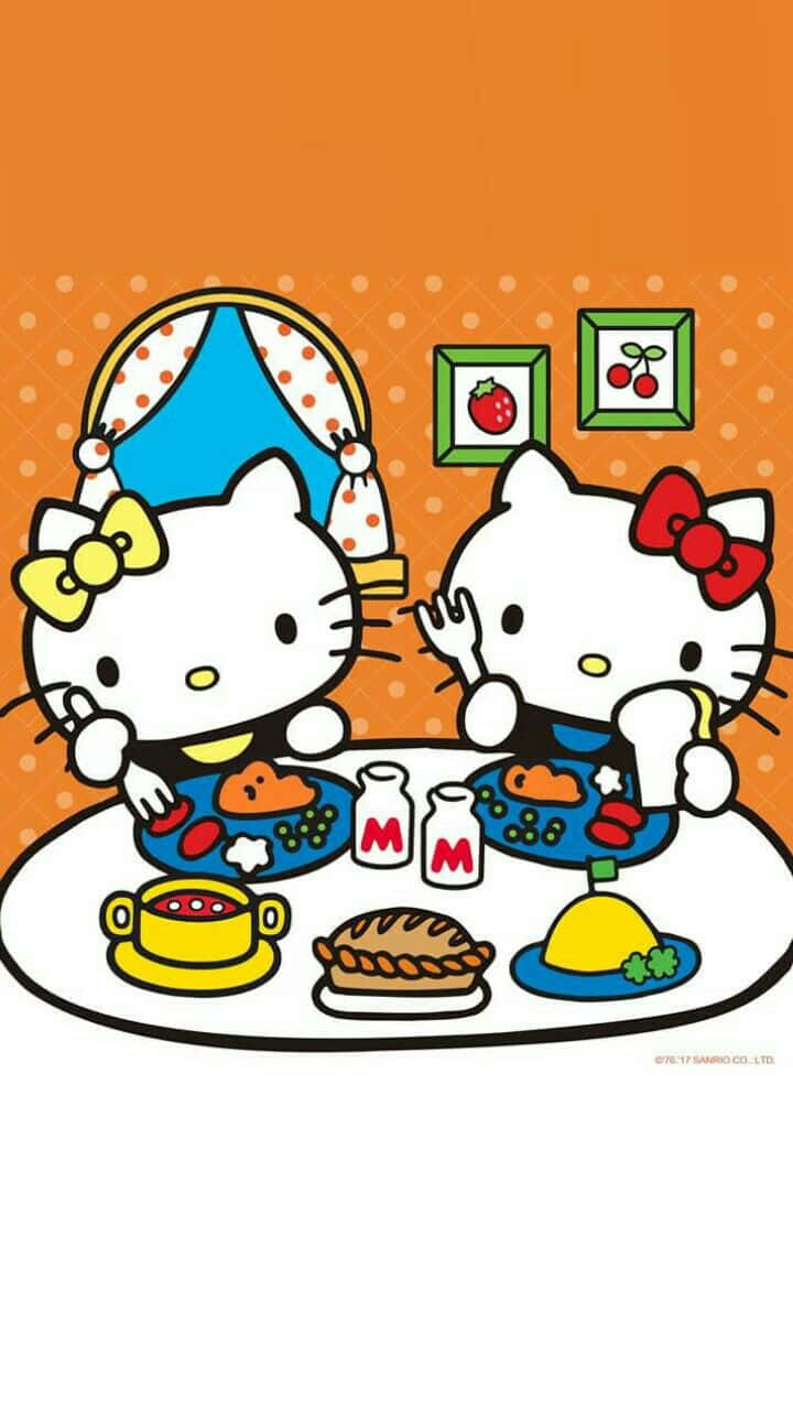 Celebrandoil Ringraziamento Con Hello Kitty Sfondo