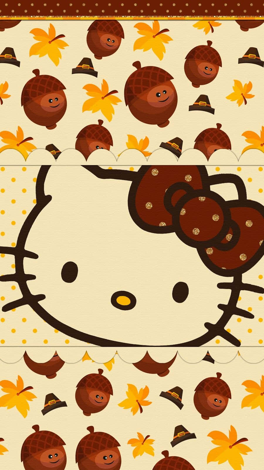 Celebreo Dia De Ação De Graças Com A Hello Kitty Em Seu Papel De Parede De Computador Ou Celular. Papel de Parede
