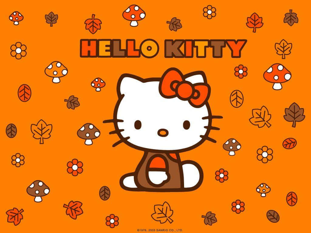 Goditila Stagione Festiva Con Hello Kitty Questo Thanksgiving. Sfondo