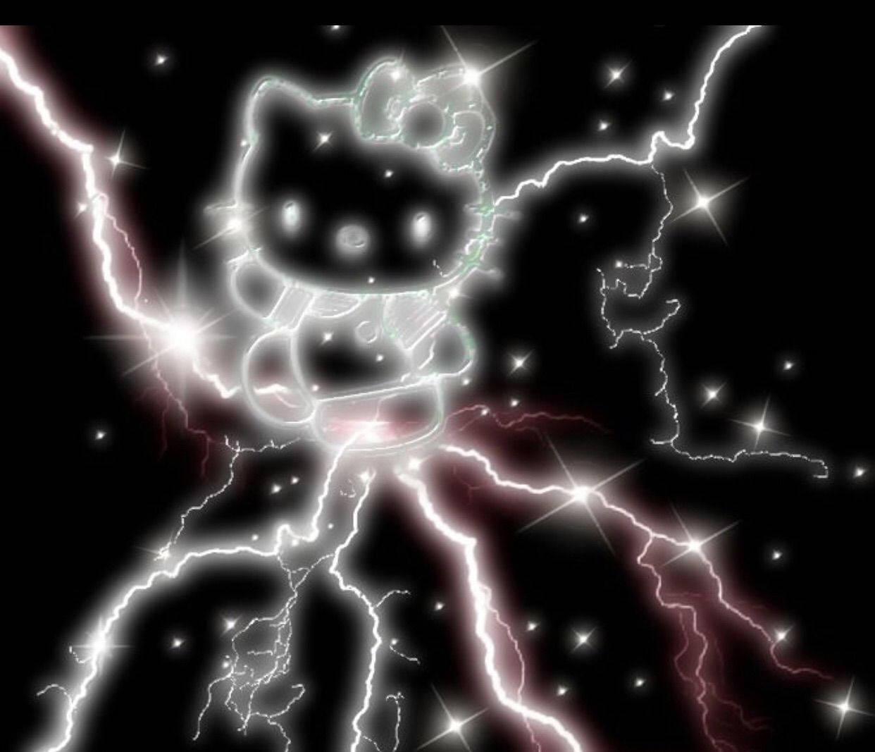 Hello Kitty Thunder Grunge PFP Wallpaper