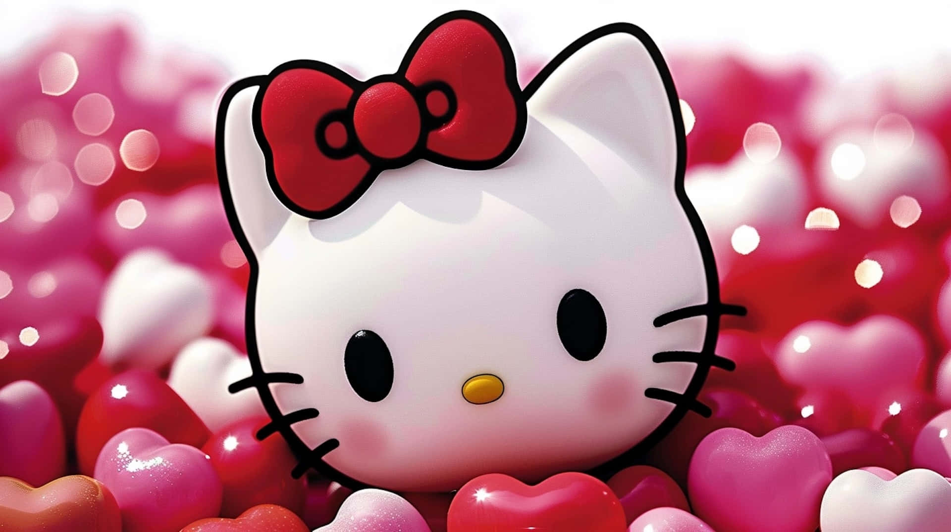 Hello Kitty Valentine Candy Backdrop Wallpaper
