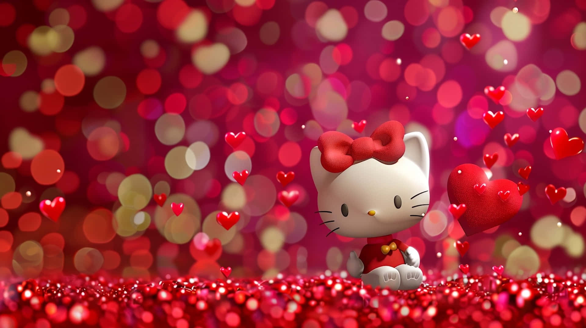 Hello Kitty Valentine Celebration Wallpaper