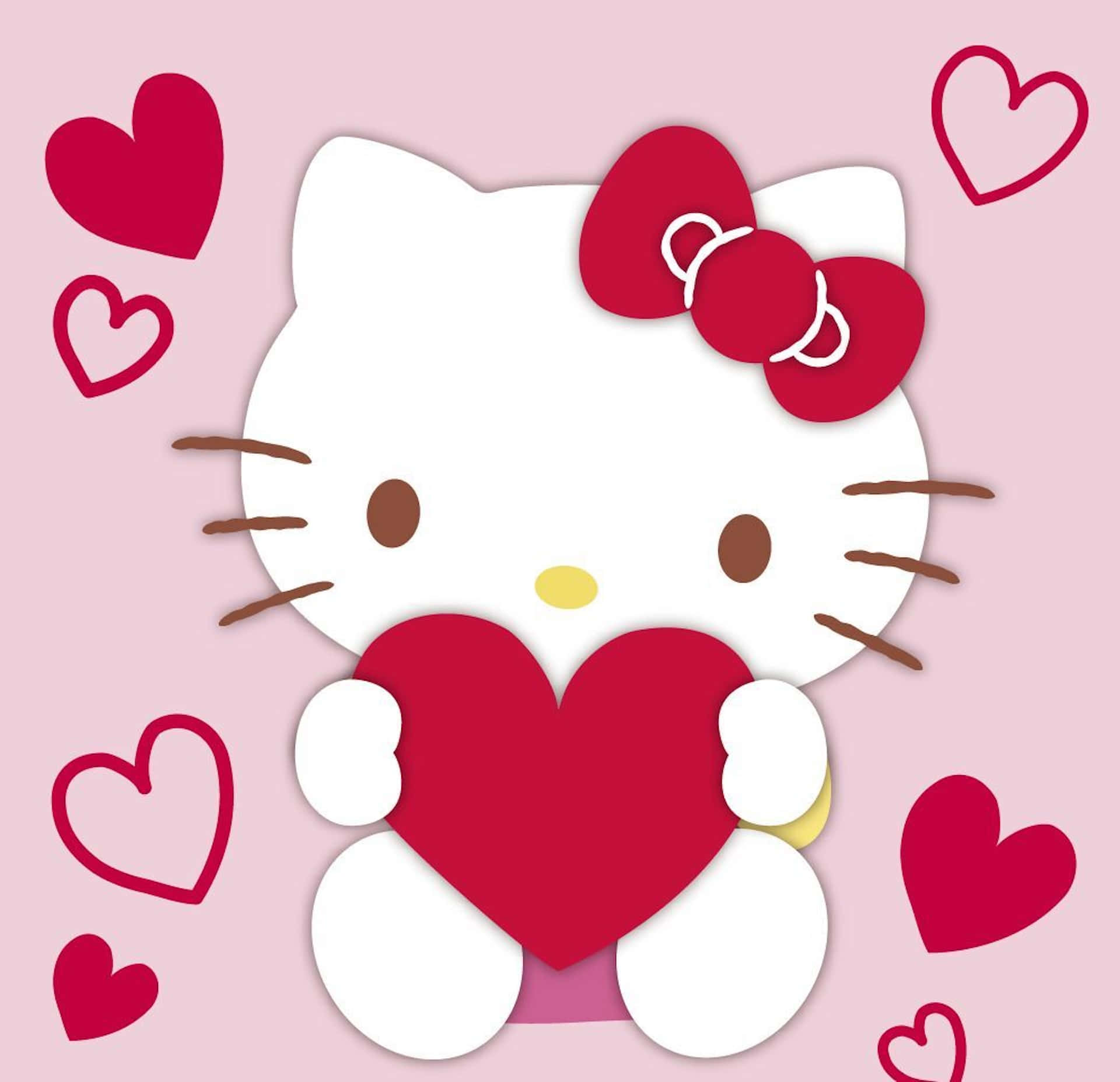 Hello Kitty Valentine Heart Wallpaper
