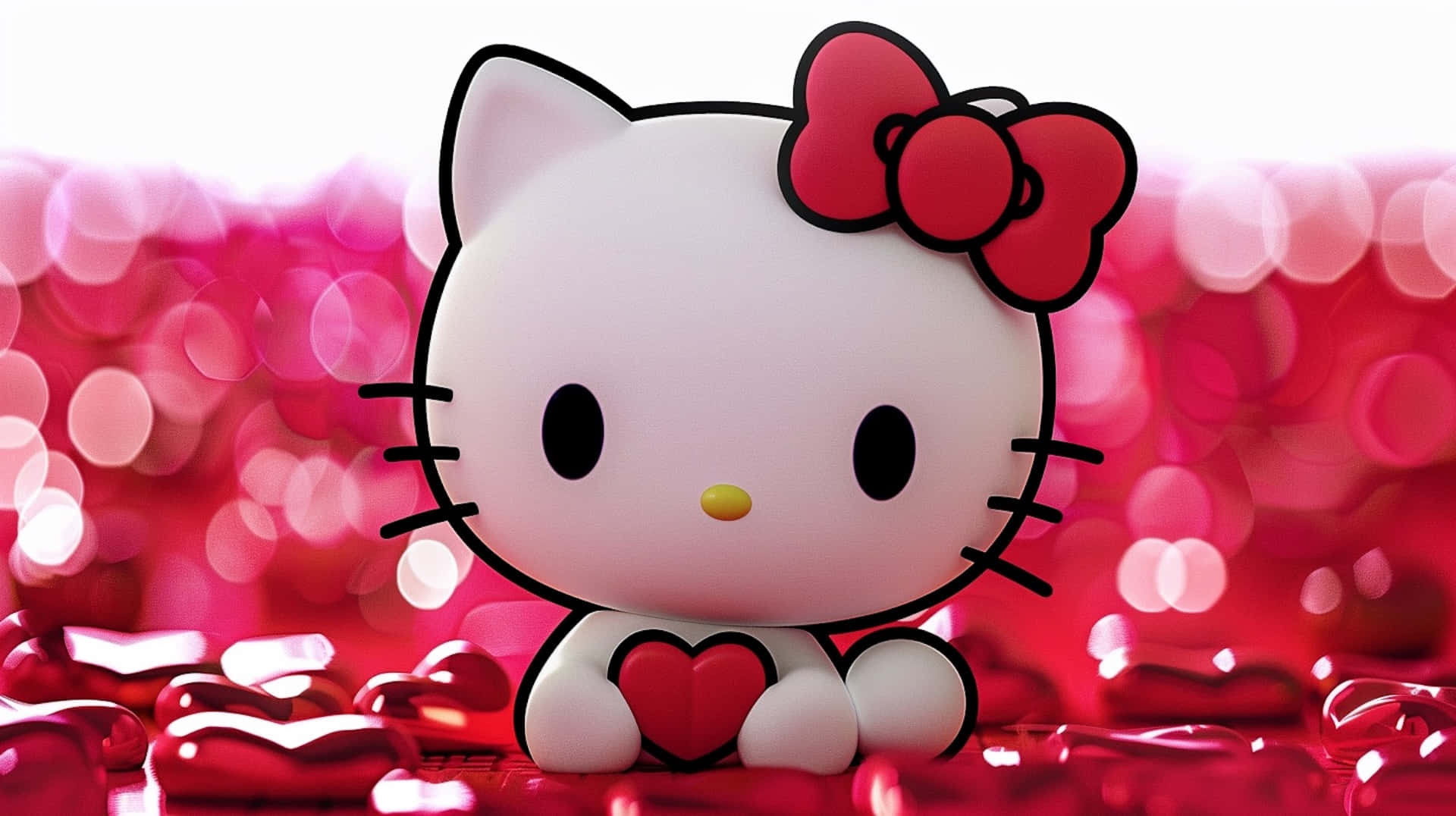 Hello Kitty Valentine Heart Theme Wallpaper