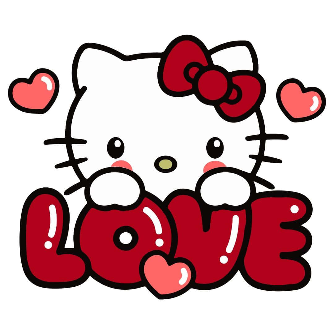 Hello Kitty Valentine Love Illustration Wallpaper