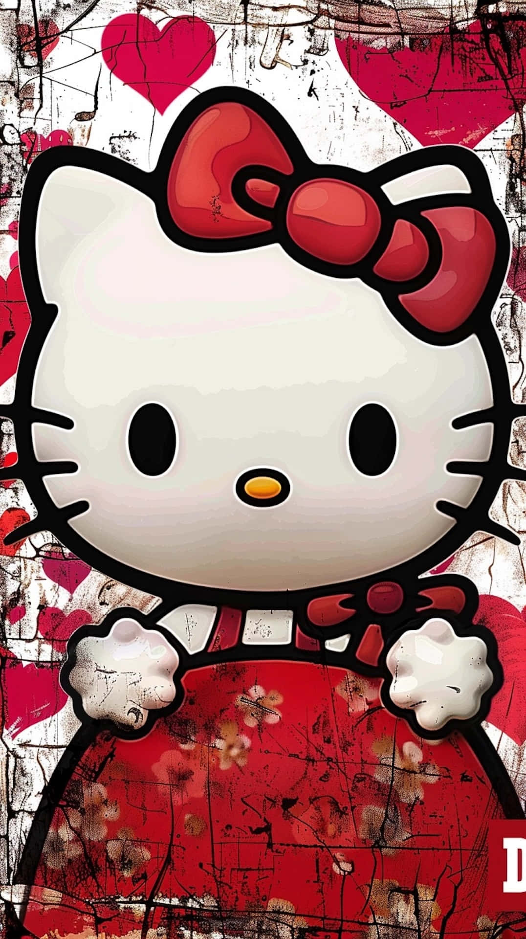 Hello Kitty Valentine Theme Artwork Wallpaper