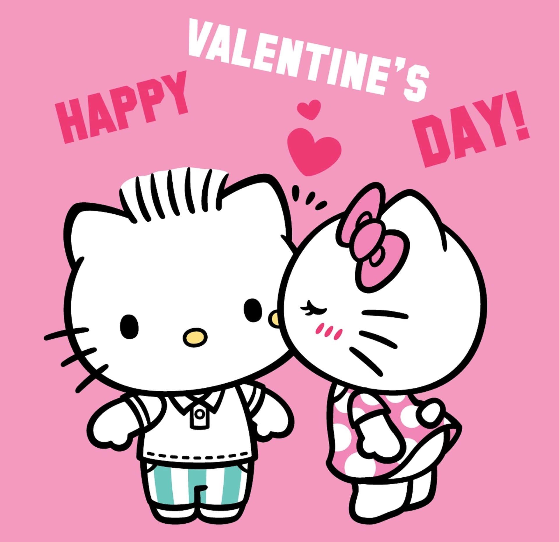 Hello Kitty Valentines Day Celebration Wallpaper