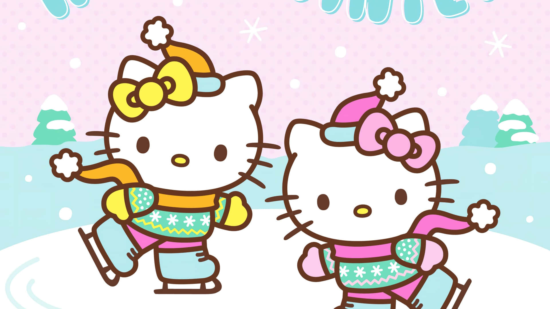 Hello Kitty Winter Fun Wallpaper