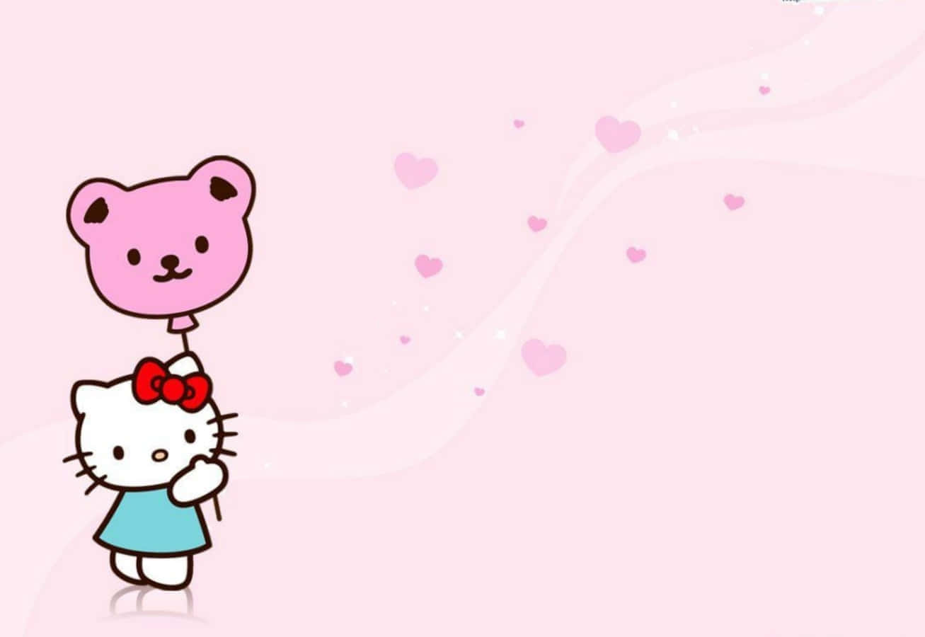 Hello Kitty With Balloon Wallpaper