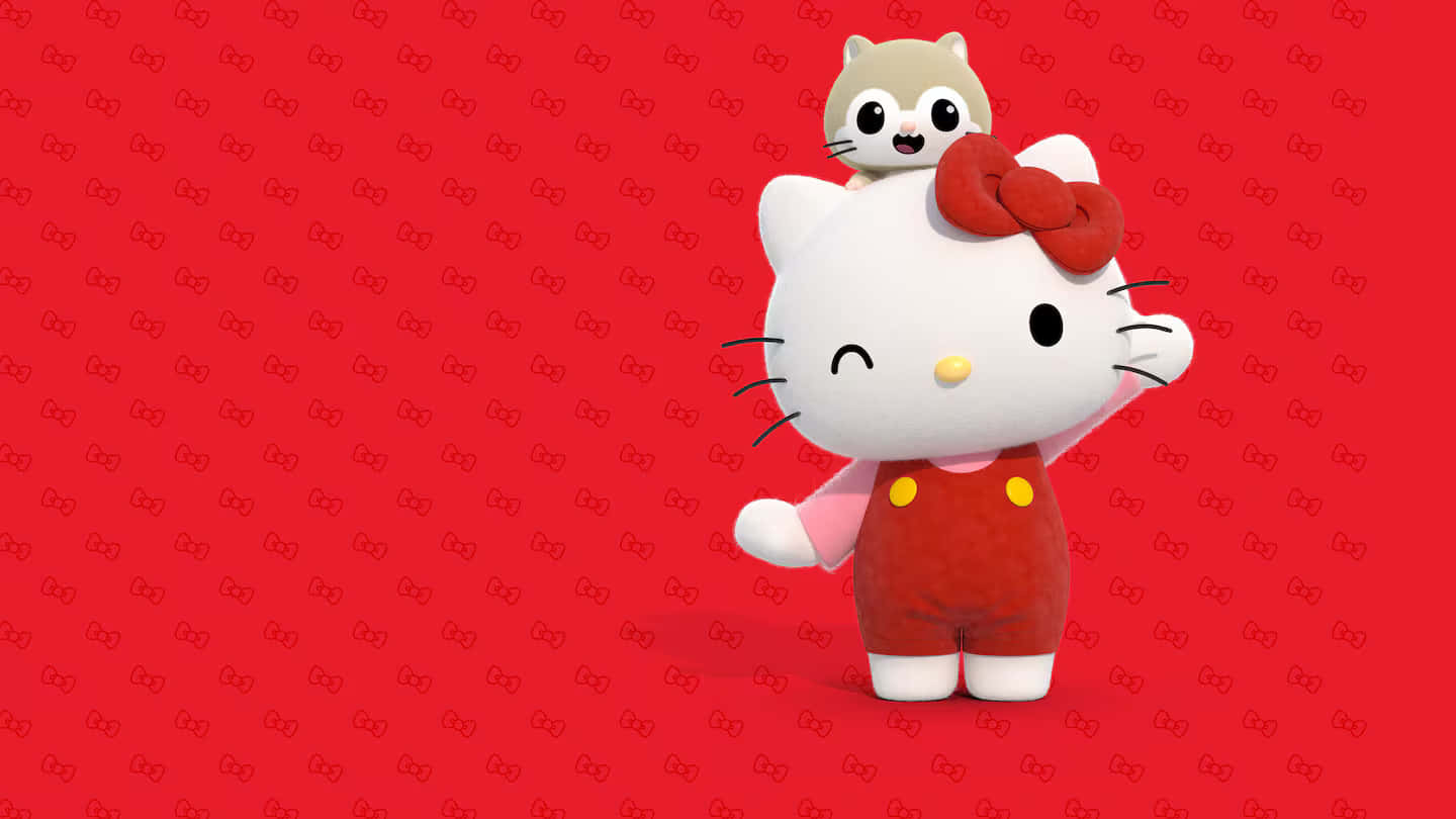 Hello Kitty3 D Modelwith Friend Wallpaper