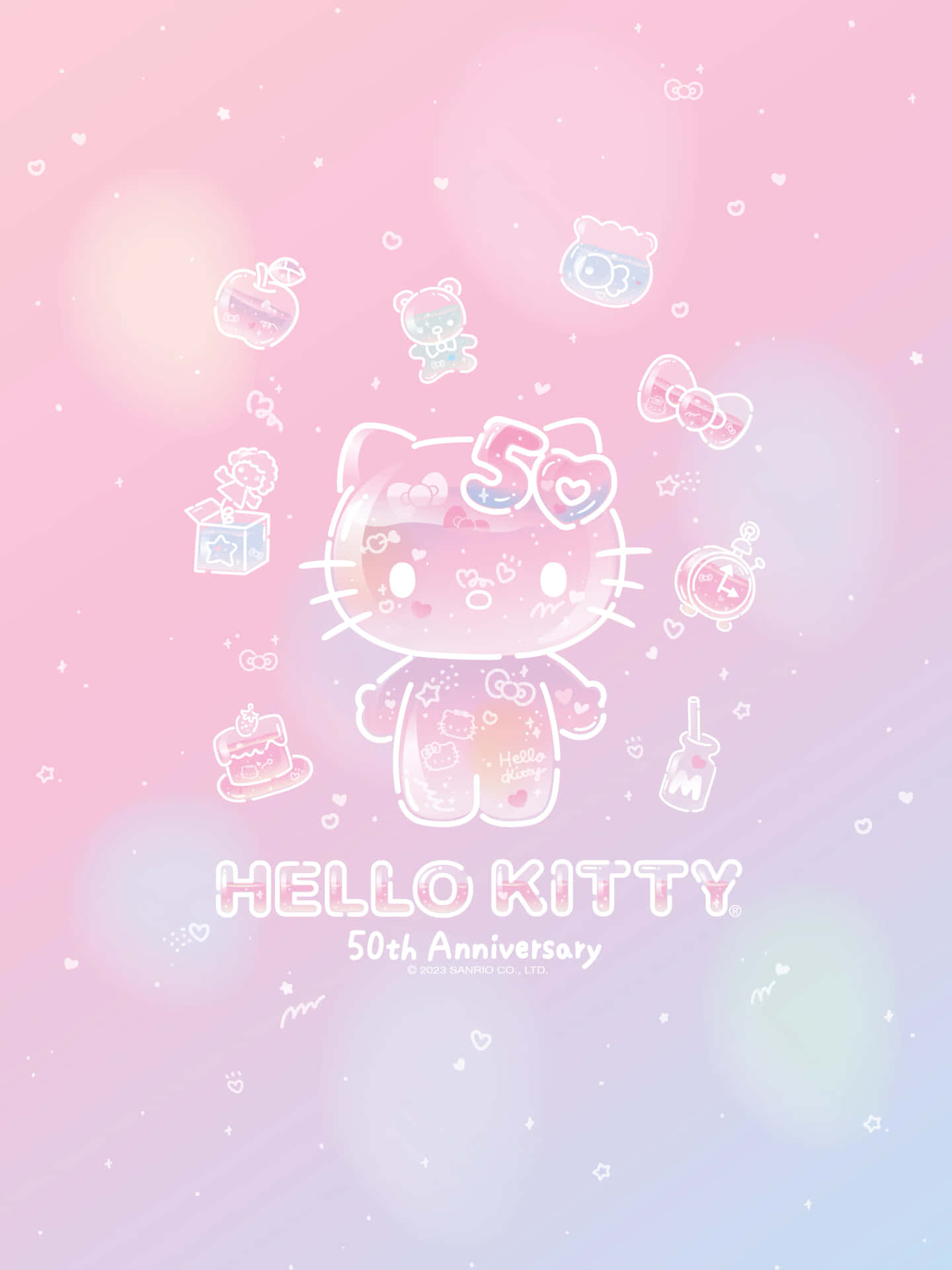 Hello Kitty50th Anniversary Celebration Wallpaper