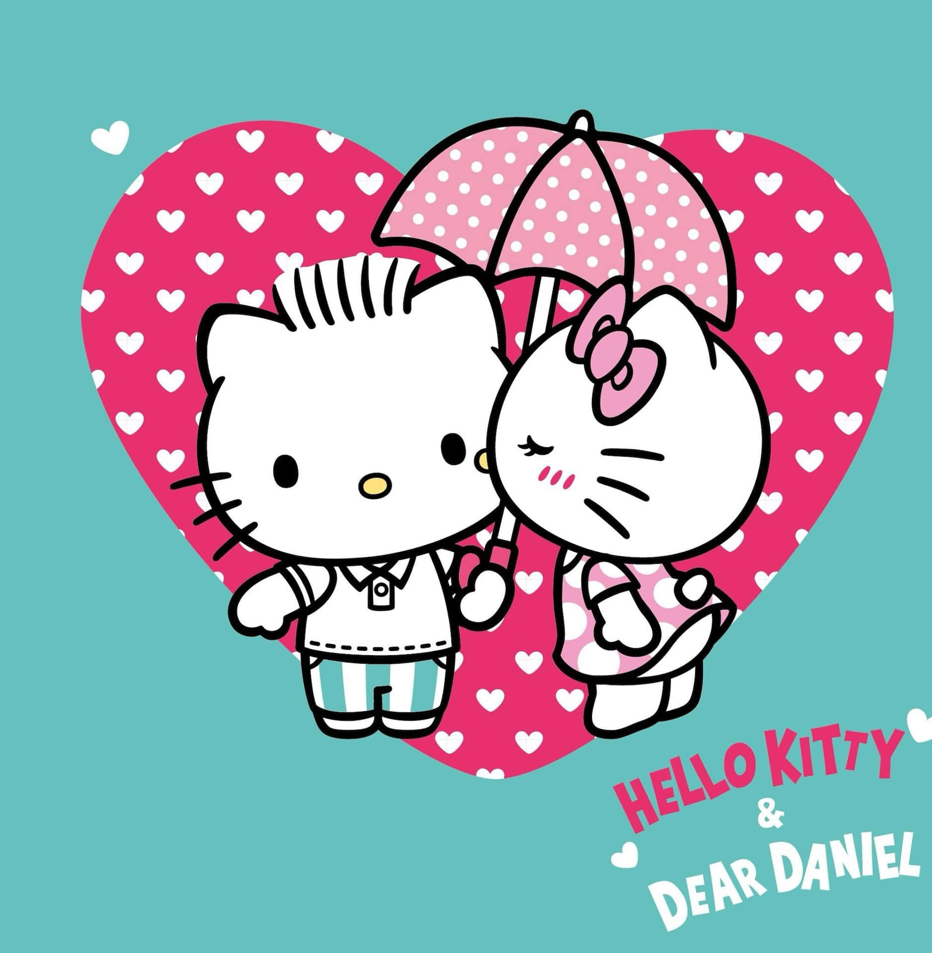 Hello Kittyand Dear Daniel Valentine Wallpaper