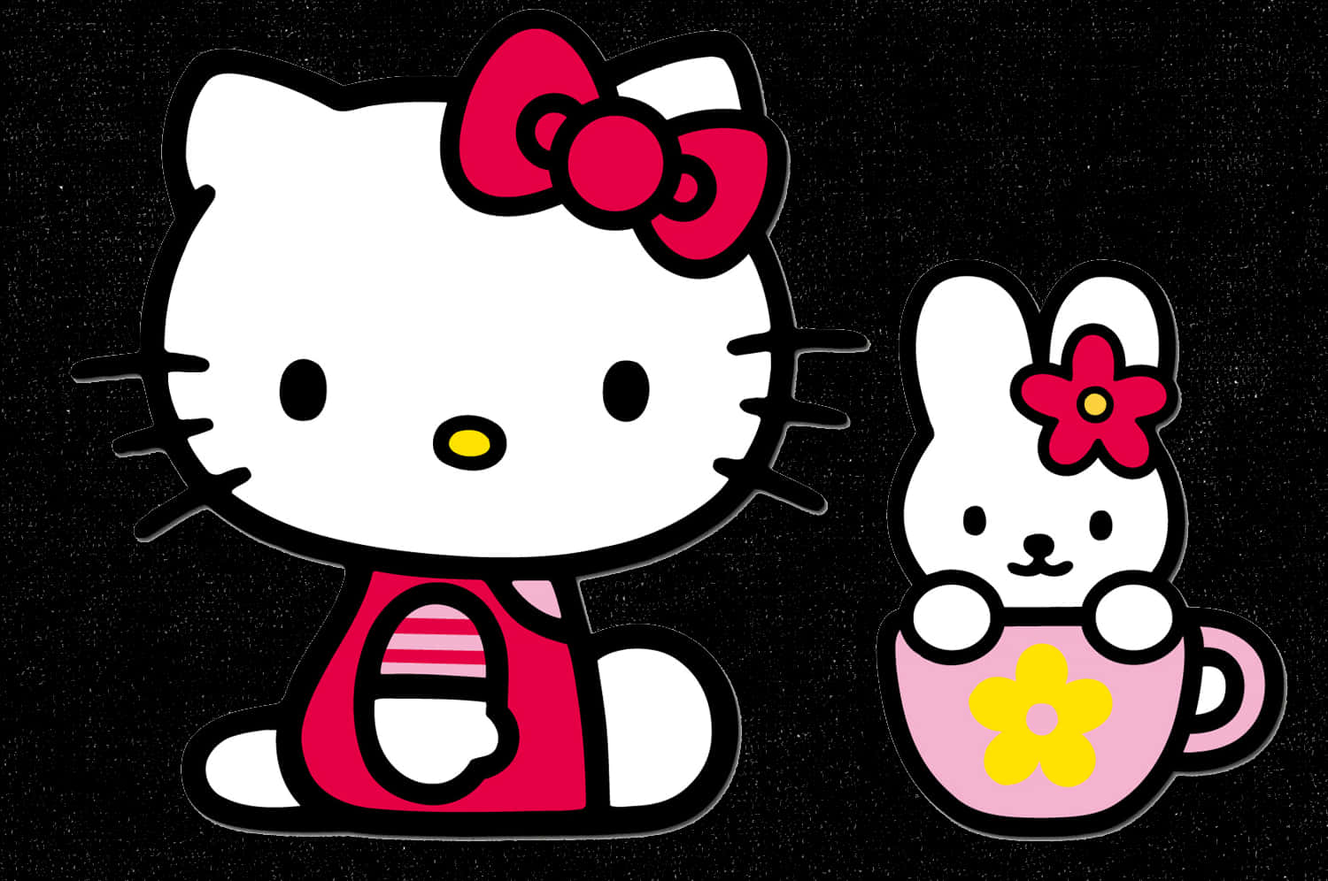 Hello Kittyand Friend Cute Illustration PNG