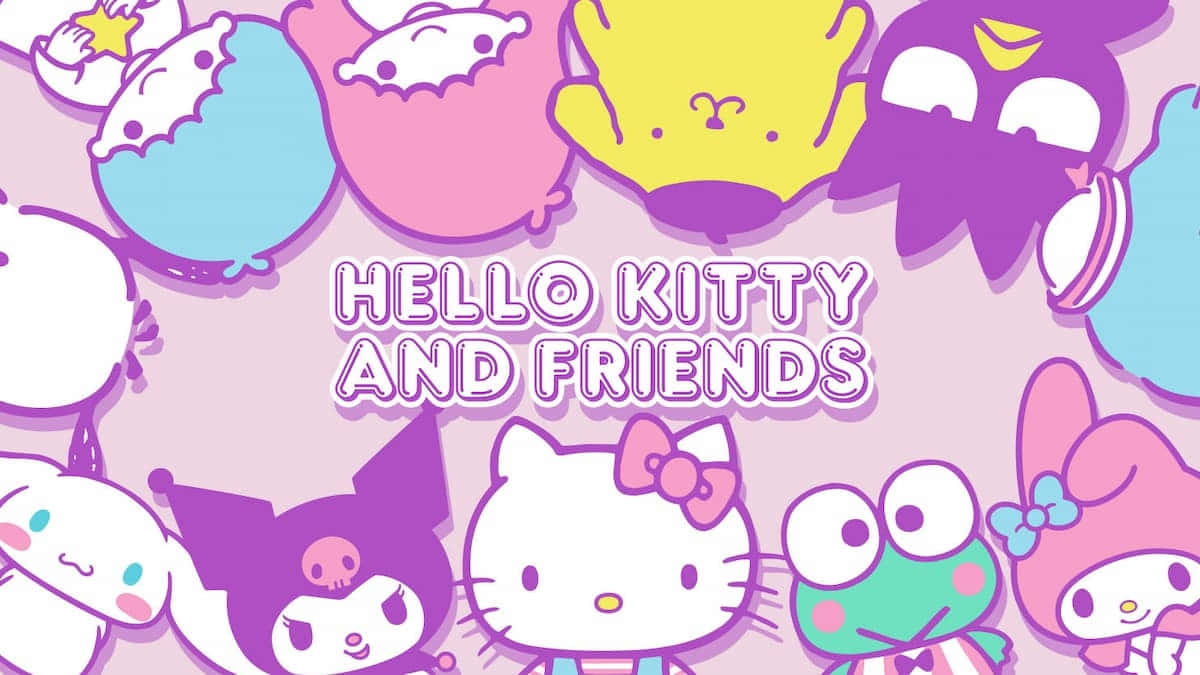 Hello Kittyand Friends Cartoon Aesthetic Wallpaper