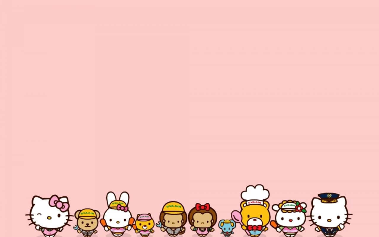 Hello Kittyand Friends Cartoon Lineup Wallpaper