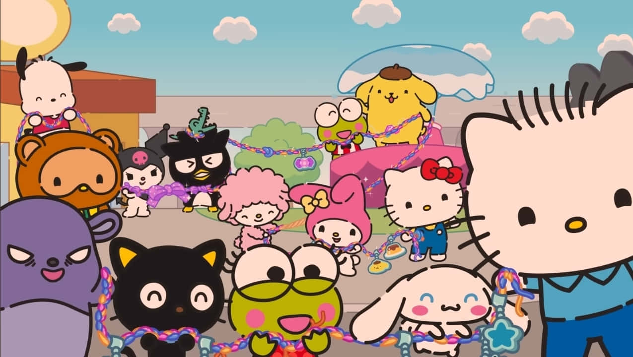 Hello Kittyand Friends Celebration Wallpaper