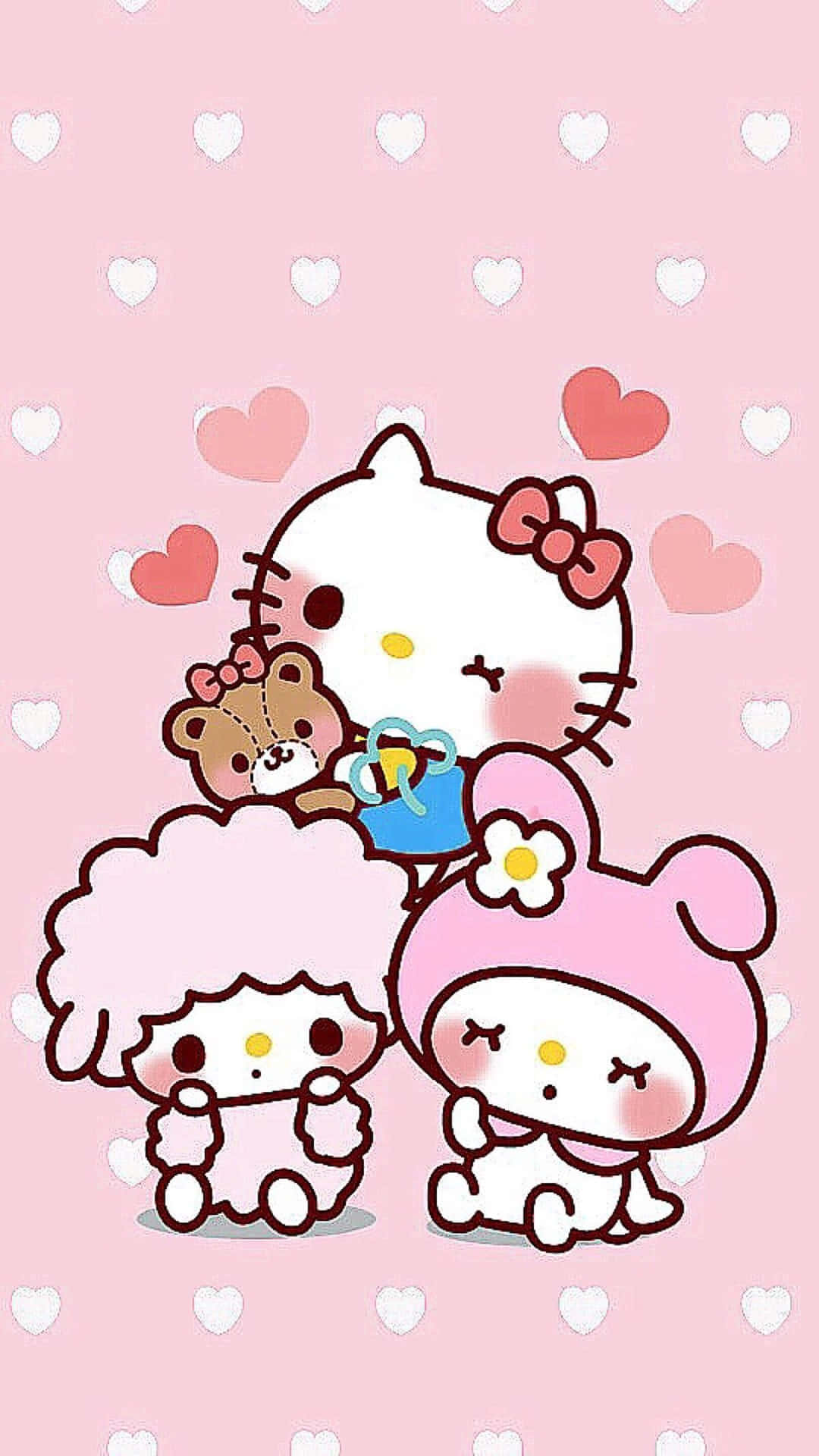 Hello Kittyand Friends Cute Wallpaper Wallpaper
