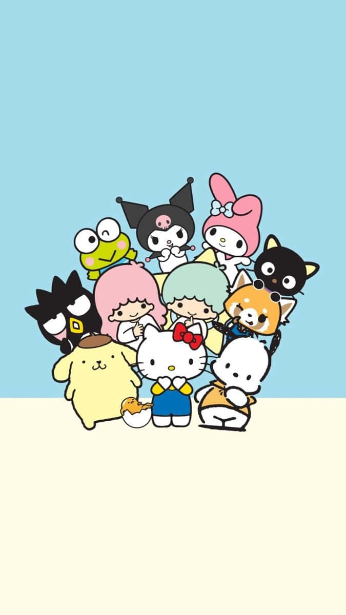 Hello Kittyand Friends Gathering Wallpaper
