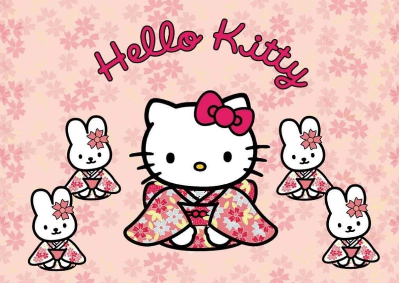 Hello Kittyand Friendsin Kimono Wallpaper