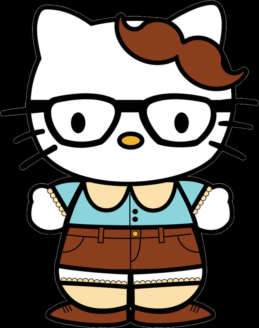 Hello Kittyin Lederhosen Cartoon PNG